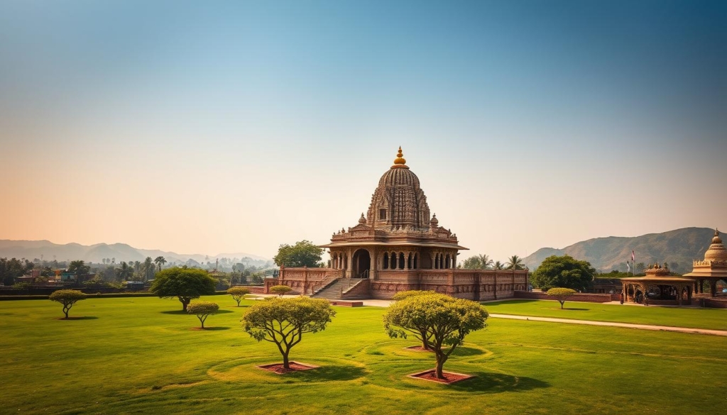 Banke Bihari Corridor News: Latest Development Updates 2025

The Banke Bihari Corridor project is changing Vrindavan's culture. It will see 2.5 million more visitors every year by 2025. This big project will make religious tourism in Braj region better.

Your trip to Krishna's birthplace will soon change a lot. The Banke Bihari Corridor news talks about a project that mixes old traditions with new designs. Travel guides in Mathura are excited for the new tours that will change how visitors see things.

This corridor is inspired by a sacred Krishna sloka, "यत्र योगेश्वरः कृष्णो". It's not just a building; it's a spiritual path to Vrindavan's divine past. It shows how old traditions and new ideas can come together.

Key Takeaways
Massive infrastructure project transforming Vrindavan's religious tourism
Expected 2.5 million additional annual pilgrims by 2025
Combines spiritual significance with modern architectural design
Enhances accessibility to sacred Braj region attractions
Supports local economic growth through cultural tourism
Banke Bihari Corridor News: Blueprint and Construction Timeline

The Banke Bihari Corridor project is a big deal for Hindu devotional tourism. It changes Vrindavan's spiritual look with new design and infrastructure. Soon, your visit to this sacred place will be even better, showing off Uttar Pradesh's rich culture.

https://youtube.com/watch?v=CyZiptwWWGE

Architects and planners worked hard to make a plan that keeps traditional vastukala (architectural) values. But they also added modern comforts. The corridor mixes spiritual walks with modern city planning.

Architectural Highlights and Design Elements
Integrated spiritual walkways connecting multiple temple complexes
Sustainable design incorporating traditional Vrindavan architectural styles
Eco-friendly materials reflecting local craftsmanship
Advanced pilgrim management infrastructure
Phase-wise Development Schedule
Initial Phase: Site preparation and foundational work
Construction Phase: Structural development and infrastructural integration
Final Phase: Landscaping and pilgrim facility installations
Infrastructure Integration Plans

The Banke Bihari Corridor project fits well with Ayodhya's development plans. It makes a big network of religious tourism spots. The plan improves getting there, managing traffic, and adds top-notch amenities for visitors.

"This corridor represents more than infrastructure—it's a spiritual renaissance" - Local Urban Development Official

Your visit to Hindu devotional tourism will change a lot. You'll have easy access and amazing architecture that respects old traditions.

Religious and Cultural Significance of the Corridor Project

The Banke Bihari Corridor project honors the Braj region's spiritual legacy. It's in the heart of Vrindavan. This project links people to sacred Krishna temples, making it a special place for spiritual travel.

Braj Bhoomi is very spiritual. It takes visitors through the magical places of Krishna's youth. The corridor keeps the old paths alive, giving pilgrims and seekers a unique journey.

Connects multiple Krishna temples in Vrindavan
Preserves historical spiritual pathways
Enhances pilgrimage experience for devotees
"Always think of Me, become My devotee, worship Me and offer your homage unto Me." - Krishna

The corridor makes exploring the Braj region even better. It mixes new ways with old devotion, making it easy to connect with Krishna's teachings.

Spiritual Aspect	Project Impact
Cultural Preservation	Comprehensive restoration of sacred sites
Pilgrimage Experience	Improved accessibility and spiritual infrastructure
Historical Significance	Protection of Braj region's spiritual heritage

Visitors will find a unique spiritual journey in Vrindavan. They'll see how divine history meets today's pilgrimages.

Impact on Vrindavan Tourism and Local Economy

The Banke Bihari Corridor is a big change for religious tourism in India. It will help Vrindavan's local community a lot. Yogi Adityanath's team is working hard to make Vrindavan a top spot for Hindu pilgrims.

Economic Benefits for Local Businesses

Businesses in Vrindavan will really benefit from this project. The corridor will bring more people to the area. This means more jobs and chances for growth.

Increased tourist footfall in the region
Enhanced hospitality and service sector growth
Expanded retail and souvenir markets
Potential for new entrepreneurial ventures
"This project isn't just about infrastructure; it's about empowering local communities," says a local economic analyst.
Enhanced Pilgrim Facilities and Amenities

Pilgrims will find Vrindavan much more welcoming. The corridor adds many new comforts. These include:

Modern restroom facilities
Dedicated information centers
Improved accommodation options
Advanced medical support stations
Traffic Management and Accessibility Improvements

The corridor tackles old traffic problems. It will have special paths for pilgrims and better parking. This makes getting around easier and less crowded.

This project is a big step for Vrindavan. It makes Vrindavan a top pilgrimage site. It also helps the local economy grow.

Conclusion

The Banke Bihari Corridor project is a big deal for keeping cultural heritage alive. It mixes new building ideas with old spiritual values. This project is not just about building something new. It's about keeping Vrindavan's traditions alive.

Groups like the Vishwa Hindu Parishad are leading this effort. They want to mix old traditions with new ideas. This project shows how to keep old traditions alive while making things better.

Vrindavan is changing, and the Banke Bihari Corridor is a big part of that. It will make visiting Vrindavan better for everyone. It will also help keep the area beautiful for years to come.

This project shows how India can respect its past and look to the future. It will help more people visit and enjoy Vrindavan. It's a way to keep the area's beauty and traditions alive.

Exploring this project shows how important tradition and new ideas are together. The corridor is not just a path. It connects the past with today's dreams for India.

FAQ
What is the Banke Bihari Corridor project?

The Banke Bihari Corridor is a big project in Vrindavan. It aims to make visiting the famous Banke Bihari Temple better. It will have a new path that makes it easier to get there.

It will also have better places for people to rest and eat. And it will keep the area's culture alive.

How will the corridor impact tourism in Vrindavan?

The project will make Vrindavan more popular for tourists. It will have new paths and places to eat and rest. This will make visiting more fun.

It will also show off the area's rich culture. This will attract more people to see it.

What are the key architectural features of the Banke Bihari Corridor?

The corridor will have old and new designs together. It will have wide paths and good lighting. There will also be green spaces and places for people to rest.

It will keep the area's spiritual feel while having modern comforts.

When is the project expected to be completed?

The project is in the making phase. It will be done in parts by 2025. The Uttar Pradesh government and local groups are working hard to make it happen.

How will the project benefit local businesses?

The corridor will help local shops and restaurants a lot. More people will come to visit, which means more business. It will also create new places for vendors and food stalls.

This will help the local economy grow.

What provisions are being made for pilgrim safety and comfort?

The project has many safety features. There will be wide paths and places to sit. There will also be water and medical help.

It will be easy for everyone to get around, including the elderly and those with disabilities.

How does the project connect to Krishna's cultural significance?

The Banke Bihari Corridor is all about Krishna's place. It will keep the area's culture alive. It will show stories and traditions of Lord Krishna.

Will the existing temple structure be modified?

The project will not change the Banke Bihari Temple. It will focus on the area around it. Any changes will make visiting better without hurting the temple's history or spirit.

How is the local community involved in the project?

The local people are helping plan and do the project. It will keep the area's culture and traditions alive. It will also have modern things people need.

What government bodies are supporting this project?

The Uttar Pradesh Government is helping a lot. Chief Minister Yogi Adityanath is leading the effort. Local groups, tourism, and religious organizations are working together to make it happen.